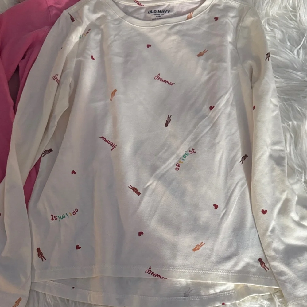 Old Navy Pink and Cream Pajama Set